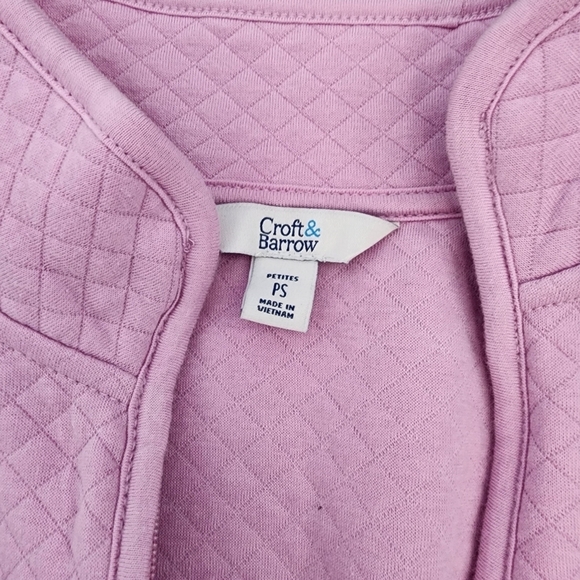Croft & Barrow Lilac Lightweight Zip Jacket NWT Size petite Small - Picture 5 of 7